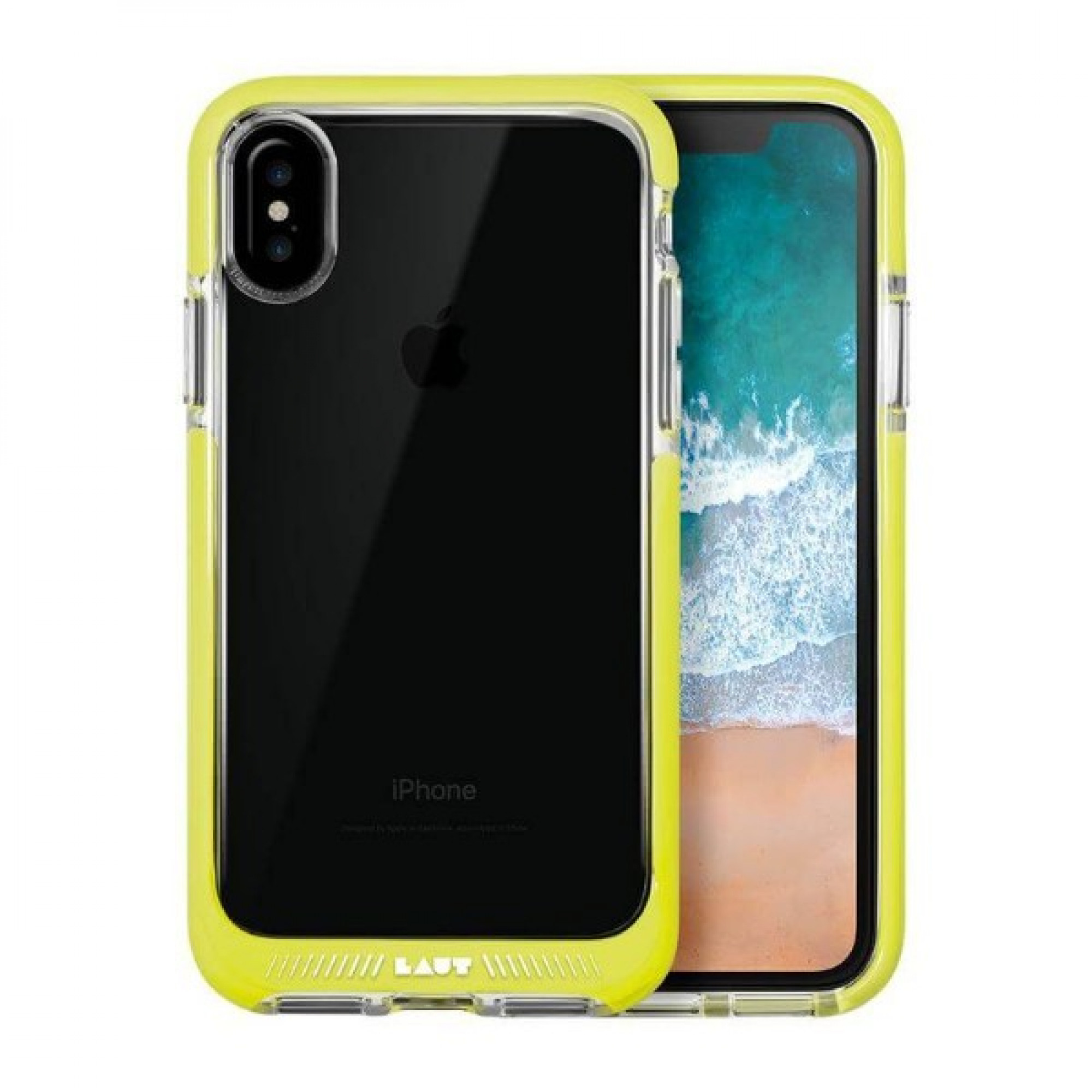 Чохол LAUT FLURO для iPhone X Yellow (LAUT_iP8_FR_Y)