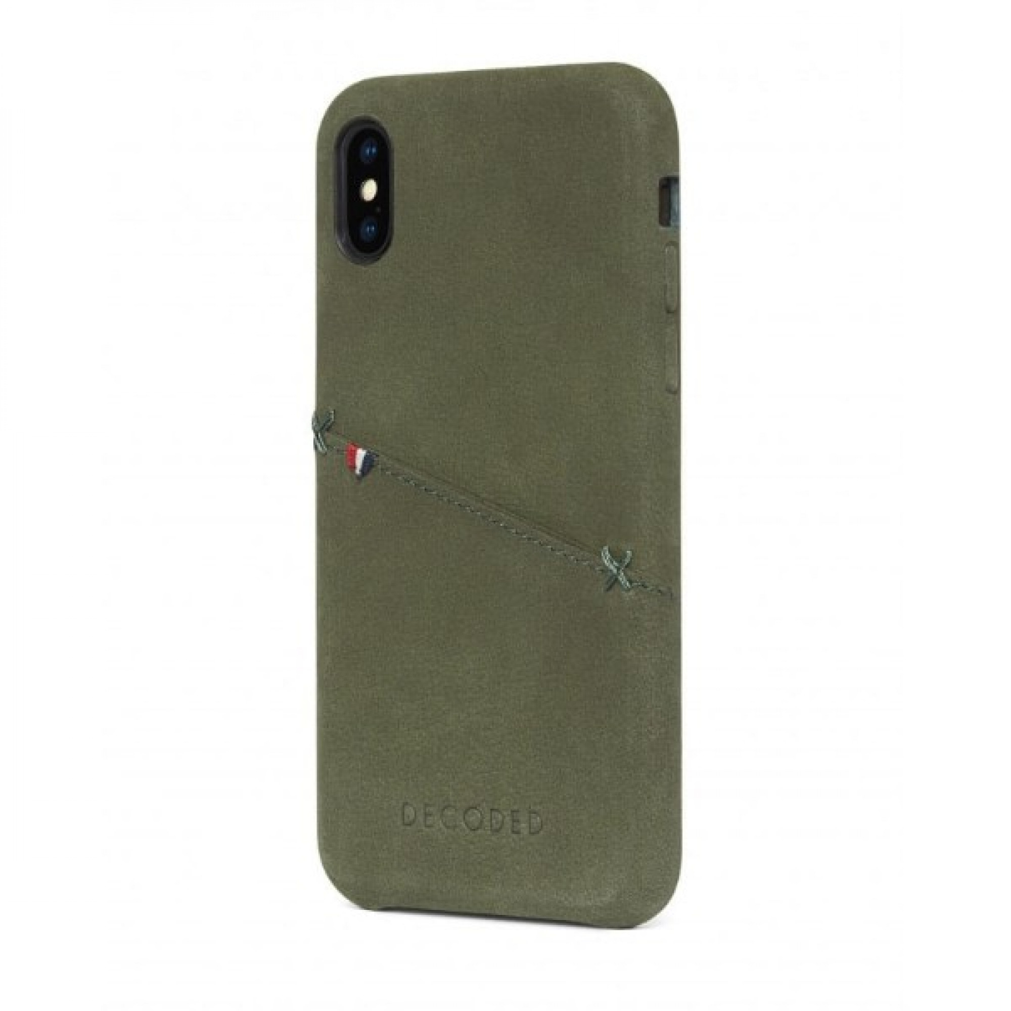 Чохол Decoded Leather Back для iPhone X Khaki (D7IPOXBC3ON)