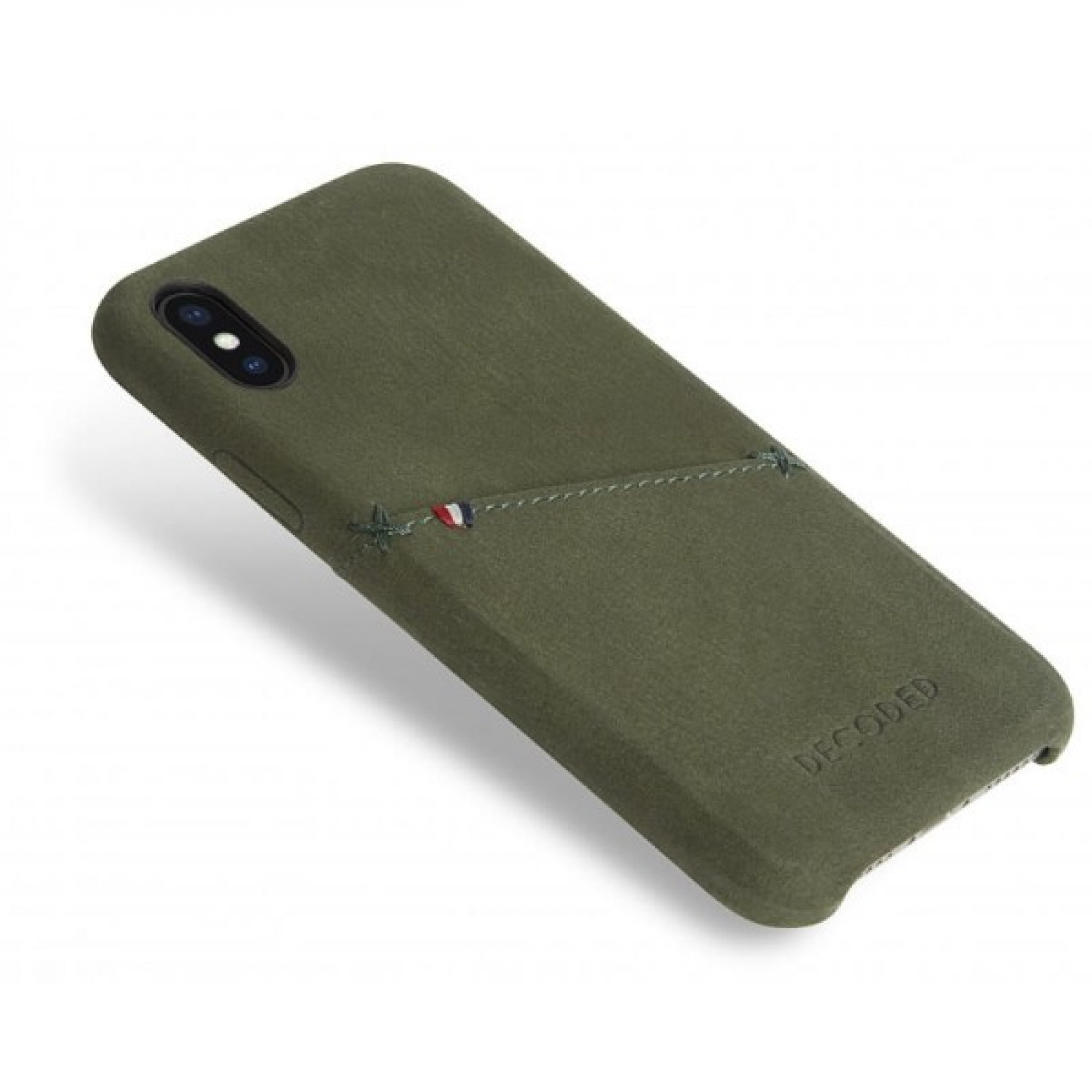 Чохол Decoded Leather Back для iPhone X Khaki (D7IPOXBC3ON)