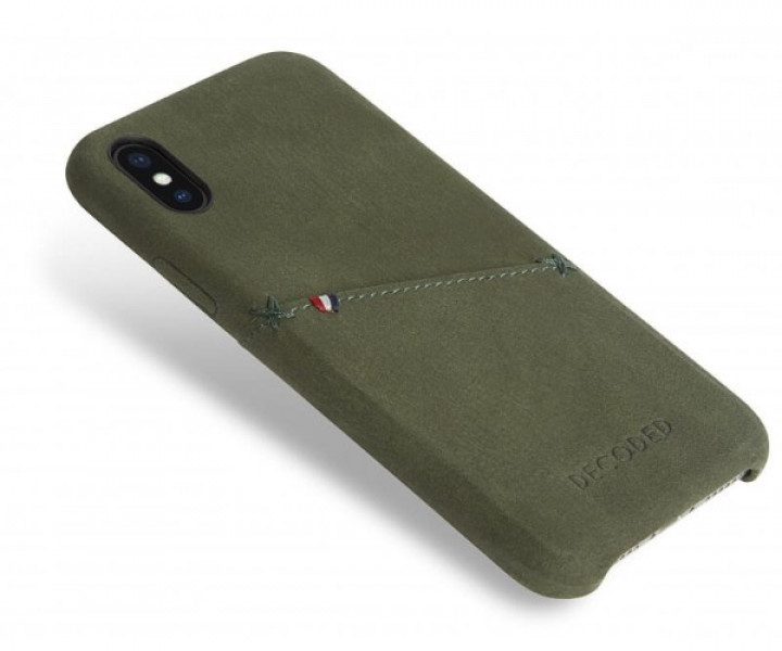 Чохол Decoded Leather Back для iPhone X Khaki (D7IPOXBC3ON)