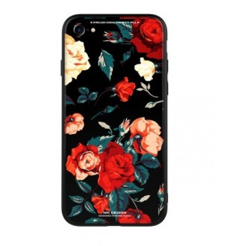Чохол WK Design Glass LL01 для iPhone 6 / 6s White-Red Rose