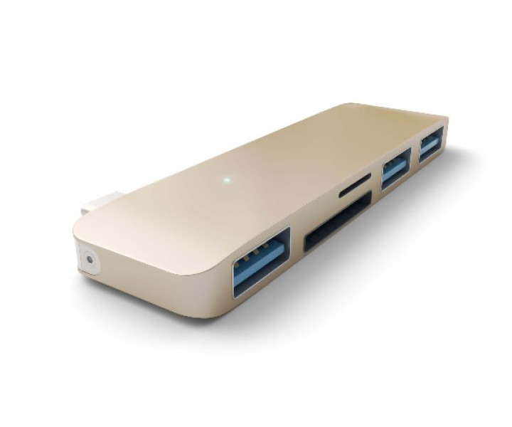 Хаб Satechi Type-C USB 3.0 3-in-1 Combo Hub Gold