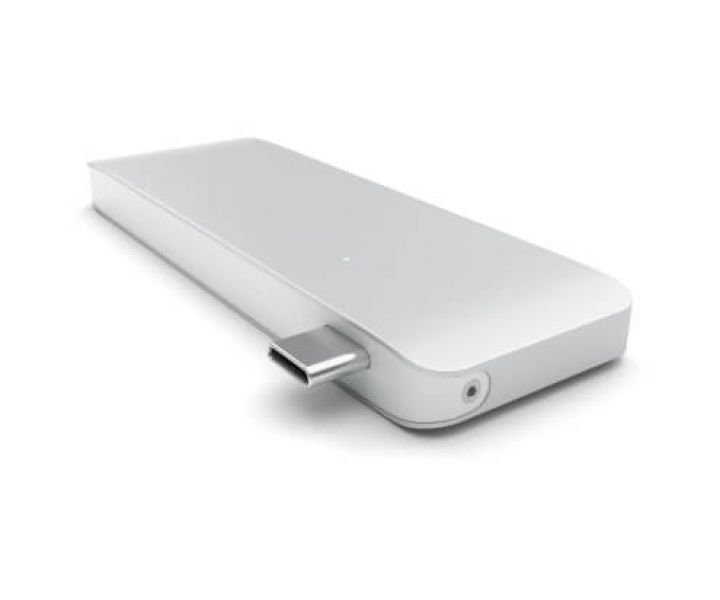 Картридер концентратор Satechi Type-C USB 3.0 Pass-through Hub Silver (ST-TCUPS)