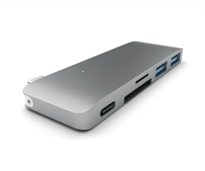 Хаб Satechi Type-C USB 3.0 Passthrough Hub Space Gray