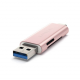 Картридер Satechi Aluminum Type-C, USB 3.0 and MicroSD/SD Card Reader Rose Gold (ST-TCCRAR)