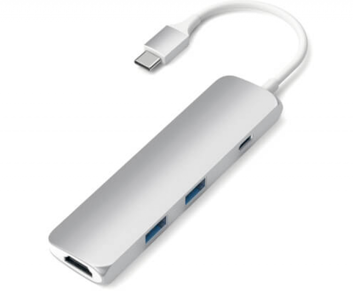 Хаб Satechi Aluminum Type-C Slim Multi-Port Adapter 4K Silver