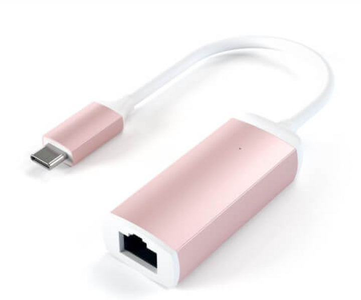 Сетевая карта GbE Satechi Type-C Ethernet Adapter Rose Gold (ST-TCENR)