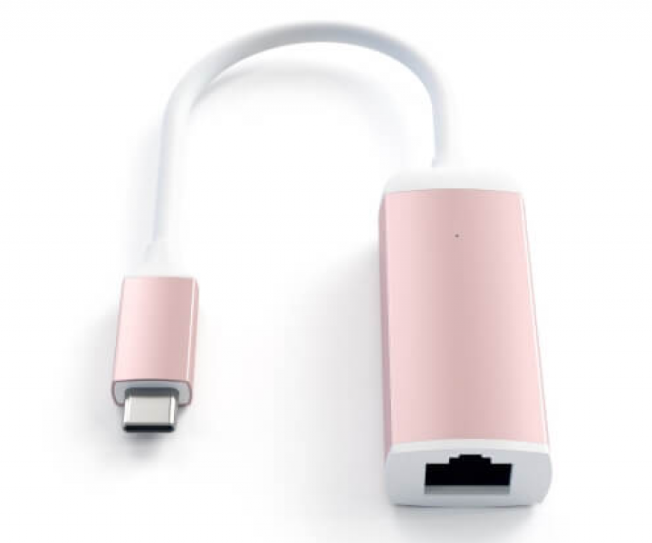 Сетевая карта GbE Satechi Type-C Ethernet Adapter Rose Gold (ST-TCENR)