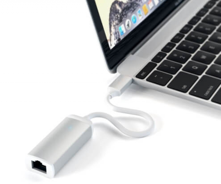 Сетевая карта GbE Satechi Type-C Ethernet Adapter Silver (ST-TCENS)