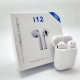 Наушники Bluetooth HBQ I12 TWS White беспроводные 