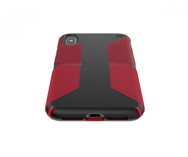 Чохол Speck Presidio Grip для iPhone XS Max Black/Dark Poppy Red (SP-117106-C305)