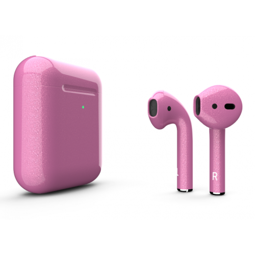 Наушники Apple AirPods 2 MRXJ2 с беспроводной зарядкой Barbie Pink Gloss (Розовые глянцевые)