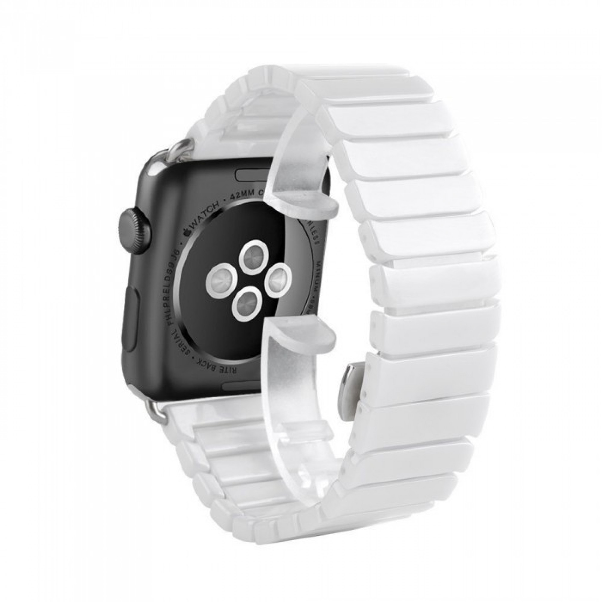Керамический ремешок 1-Bead Ceramic Band for Apple Watch 38/40 mm - White