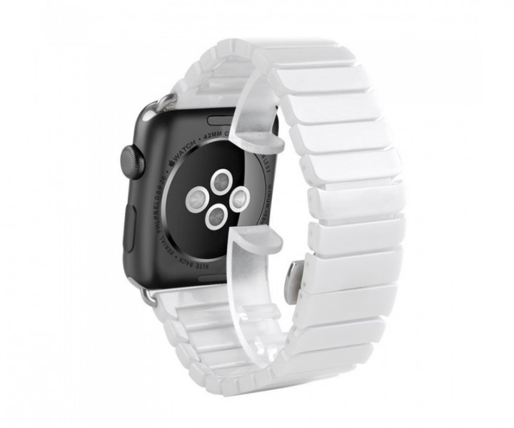 Керамический ремешок 1-Bead Ceramic Band for Apple Watch 38/40 mm - White