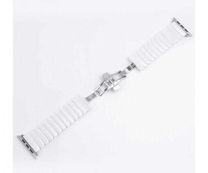 Керамический ремешок 1-Bead Ceramic Band for Apple Watch 38/40 mm - White