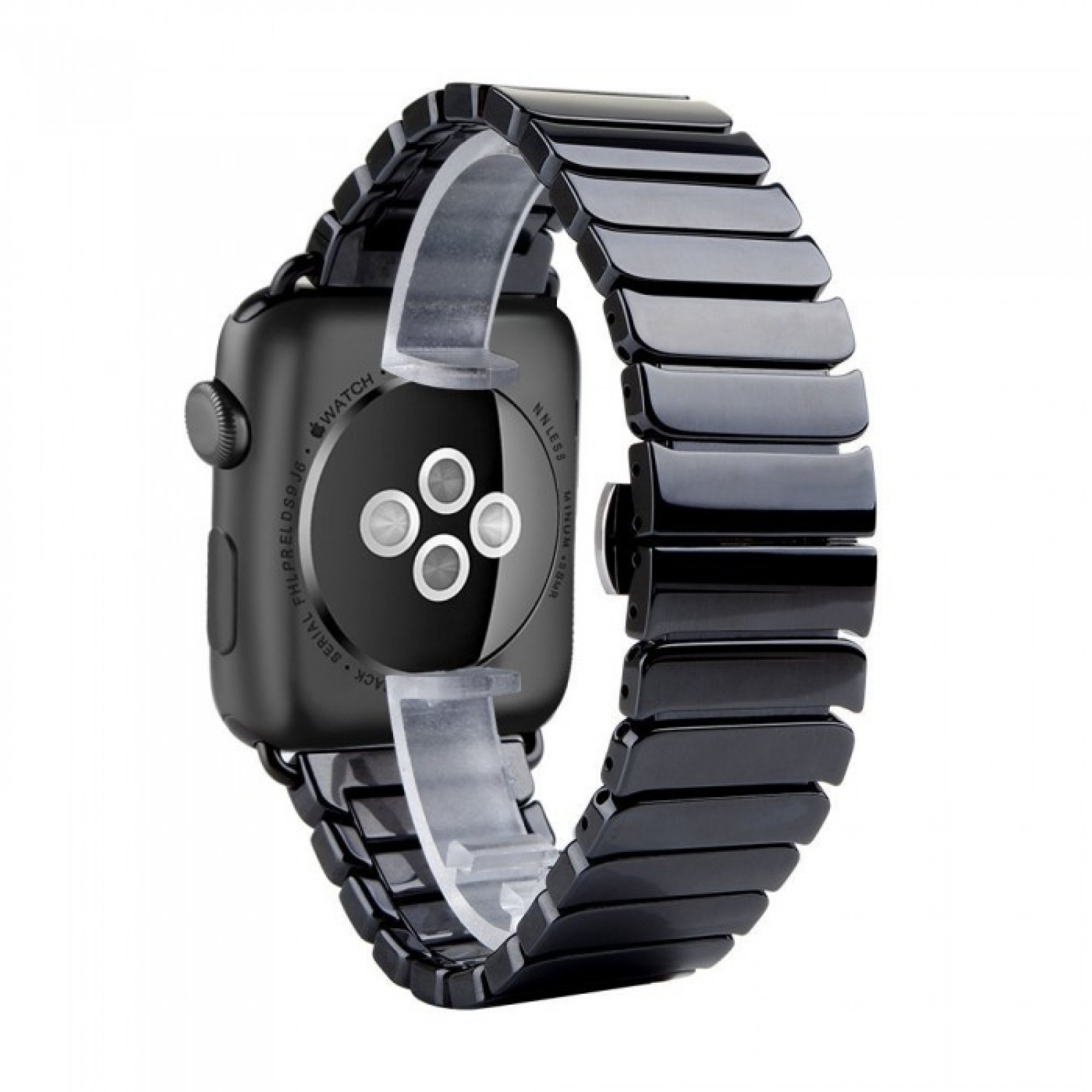 Керамический ремешок 1-Bead Ceramic Band for Apple Watch 38/40 mm - Black