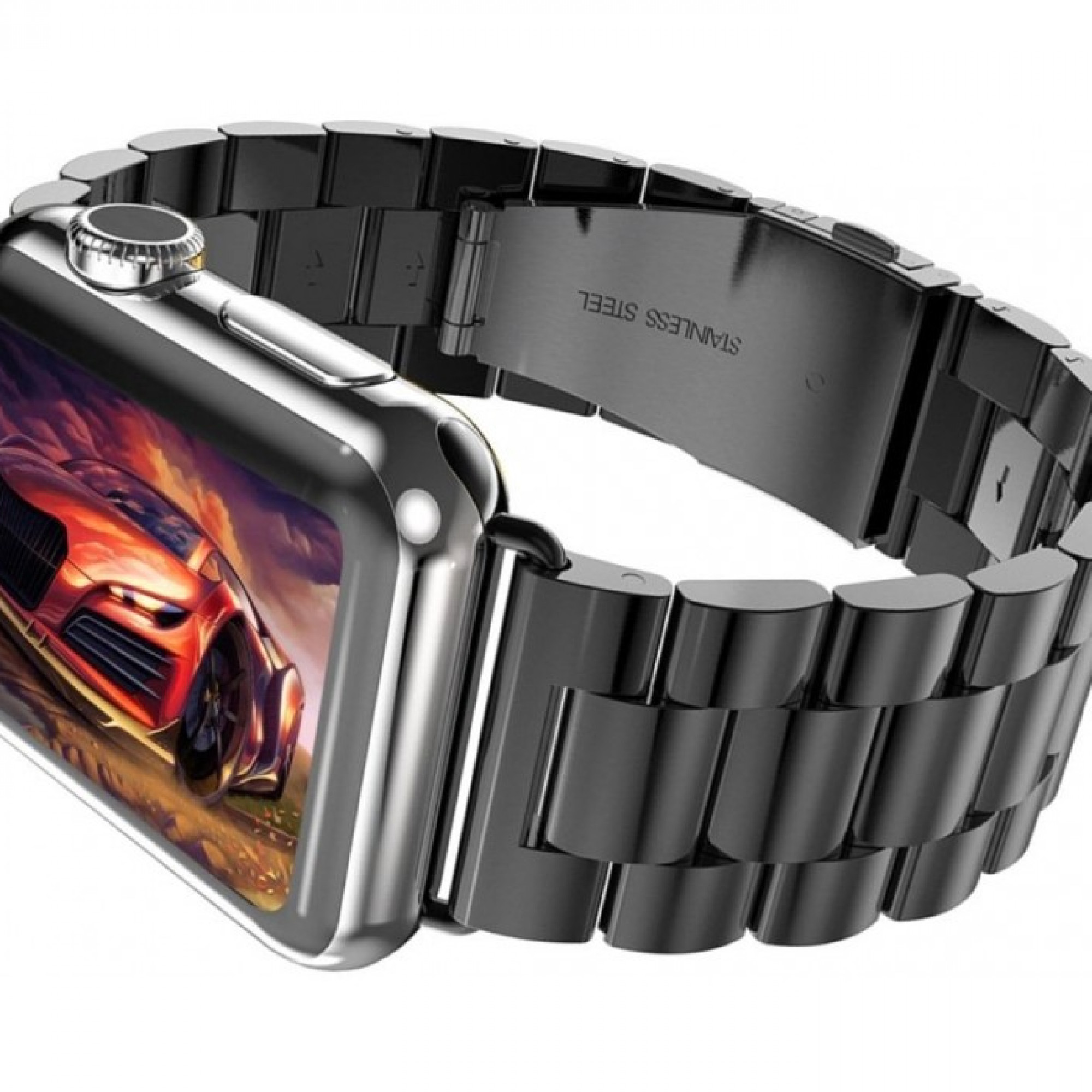 Металлический ремешок 3-Bead Metal Band for Apple Watch 42/44 mm - Black