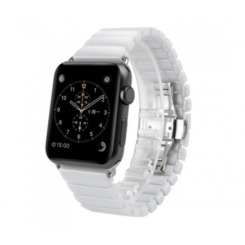 Керамический ремешок 1-Bead Ceramic Band for Apple Watch 38/40 mm - White