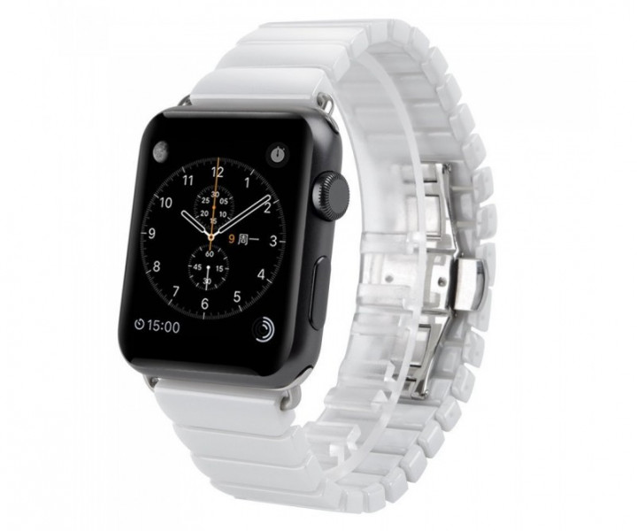 Керамический ремешок 1-Bead Ceramic Band for Apple Watch 38/40 mm - White