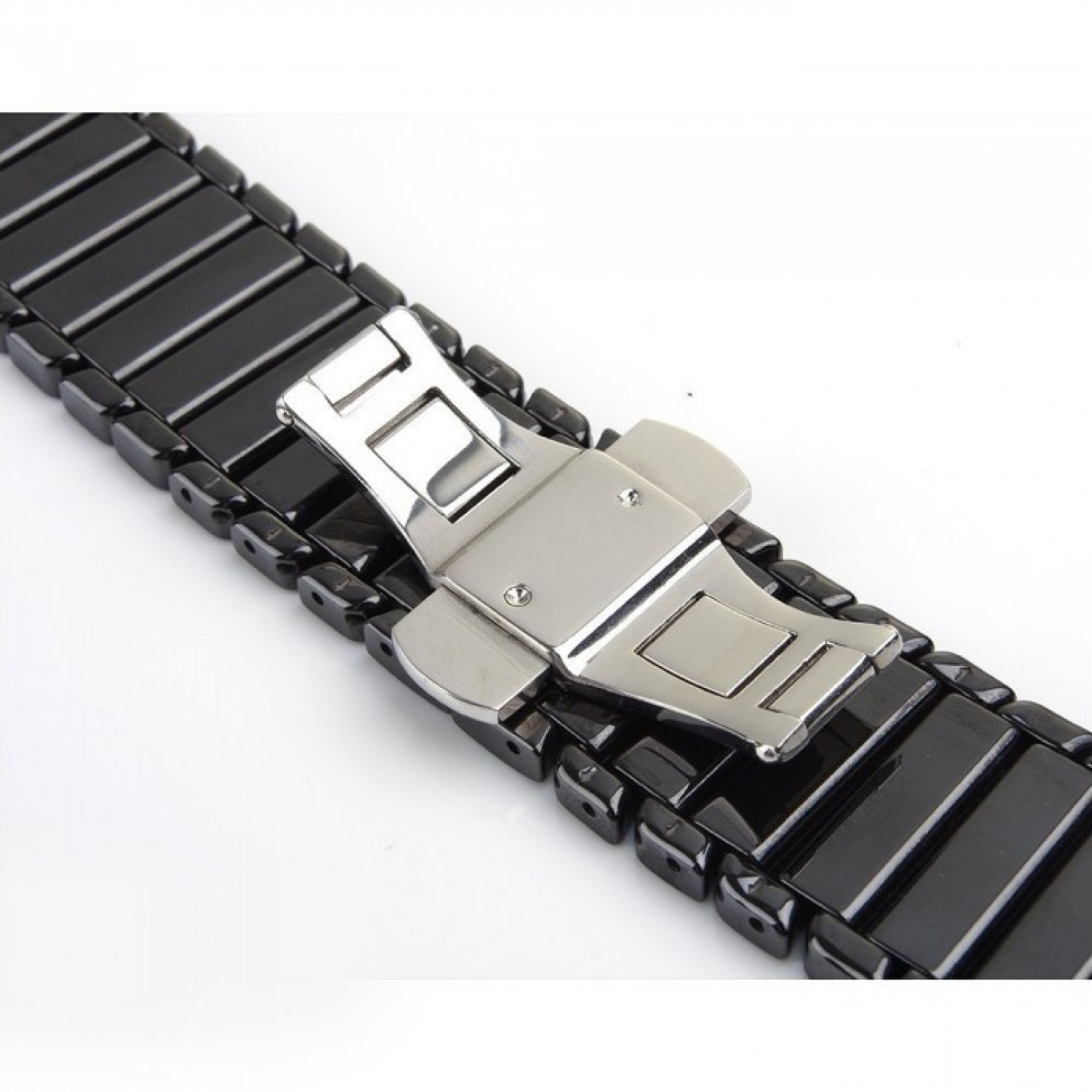 Керамический ремешок 1-Bead Ceramic Band for Apple Watch 38/40 mm - Black