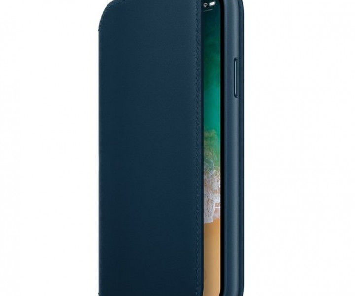Apple iPhone X Leather Folio - Cosmos Blue (MQRW2) без коробки