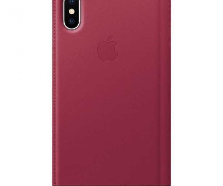 Apple iPhone X Leather Folio - Berry (MQRX2) без коробки