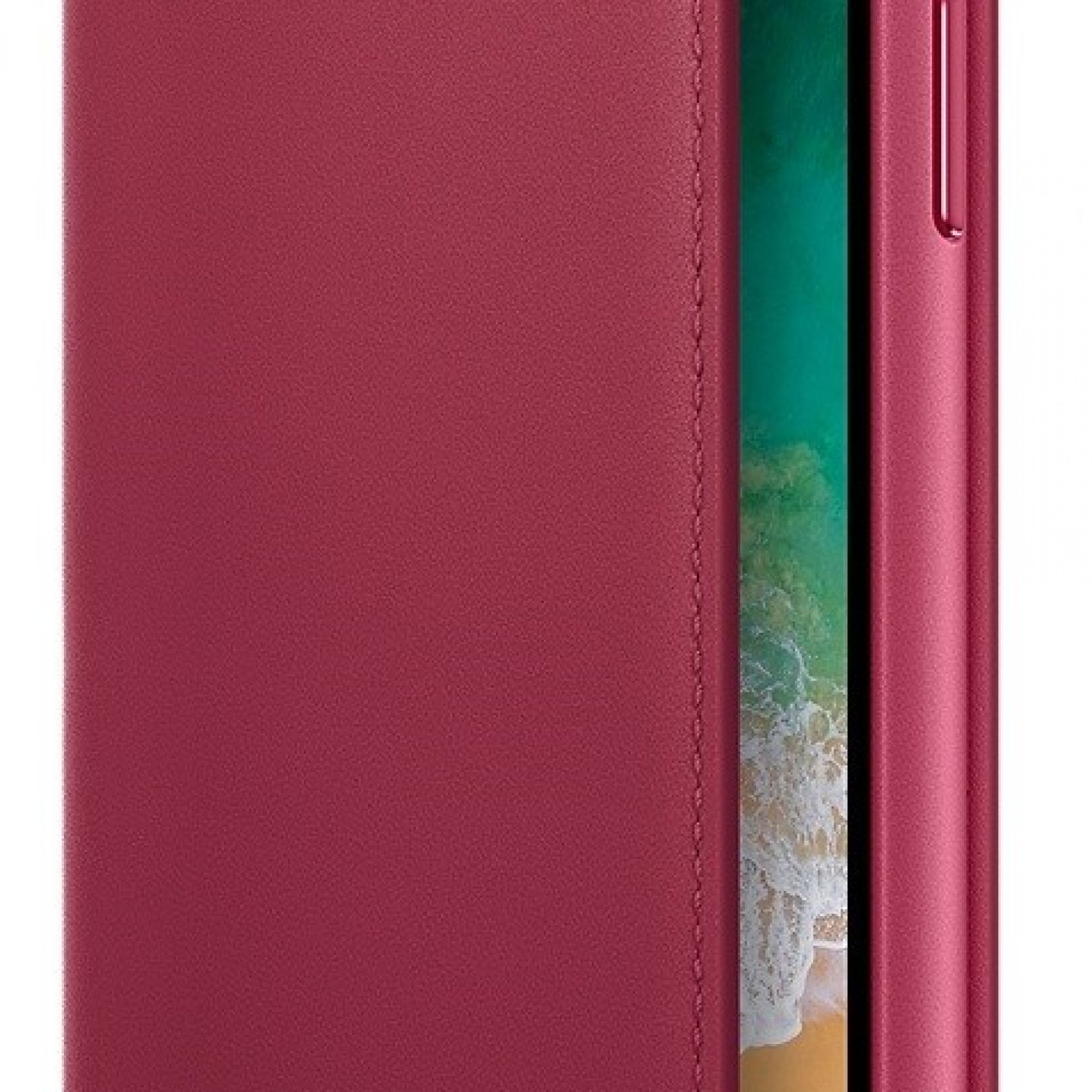 Apple iPhone X Leather Folio - Berry (MQRX2) без коробки