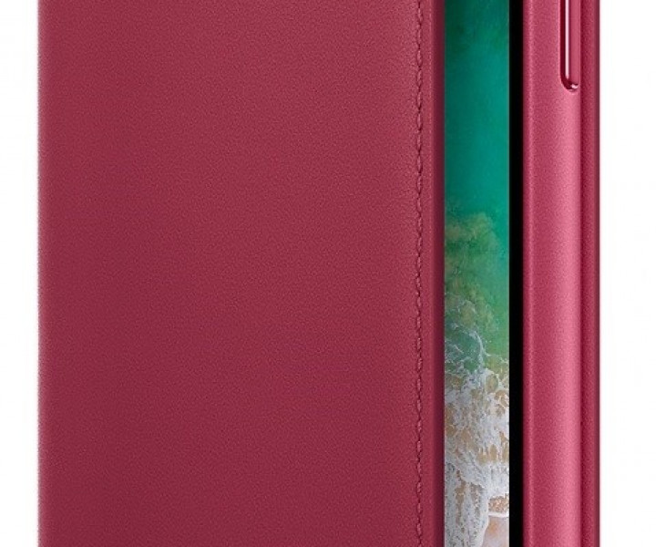 Apple iPhone X Leather Folio - Berry (MQRX2) без коробки