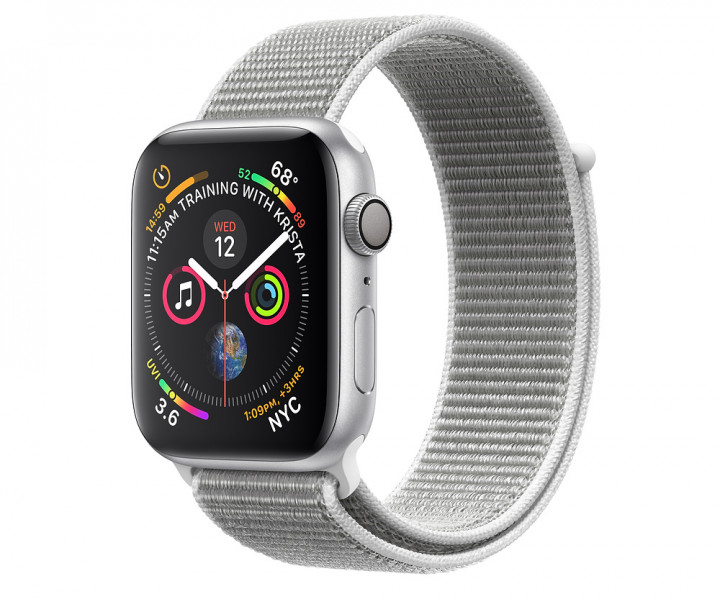 Apple Watch Series 4 (GPS) 44mm Silver Aluminum with Seashell Sport Loop (MU6C2) б/у