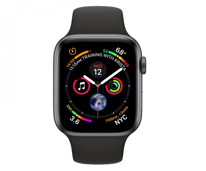 Apple Watch Series 4 GPS + LTE 44mm Black Steel w. Black Sport b. Black Steel (MTV52) 