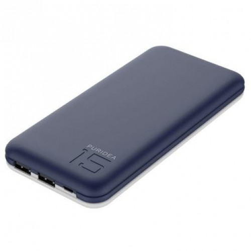Внешний аккумулятор PURIDEA S3 15000mAh Li-Pol Rubber Blue & White