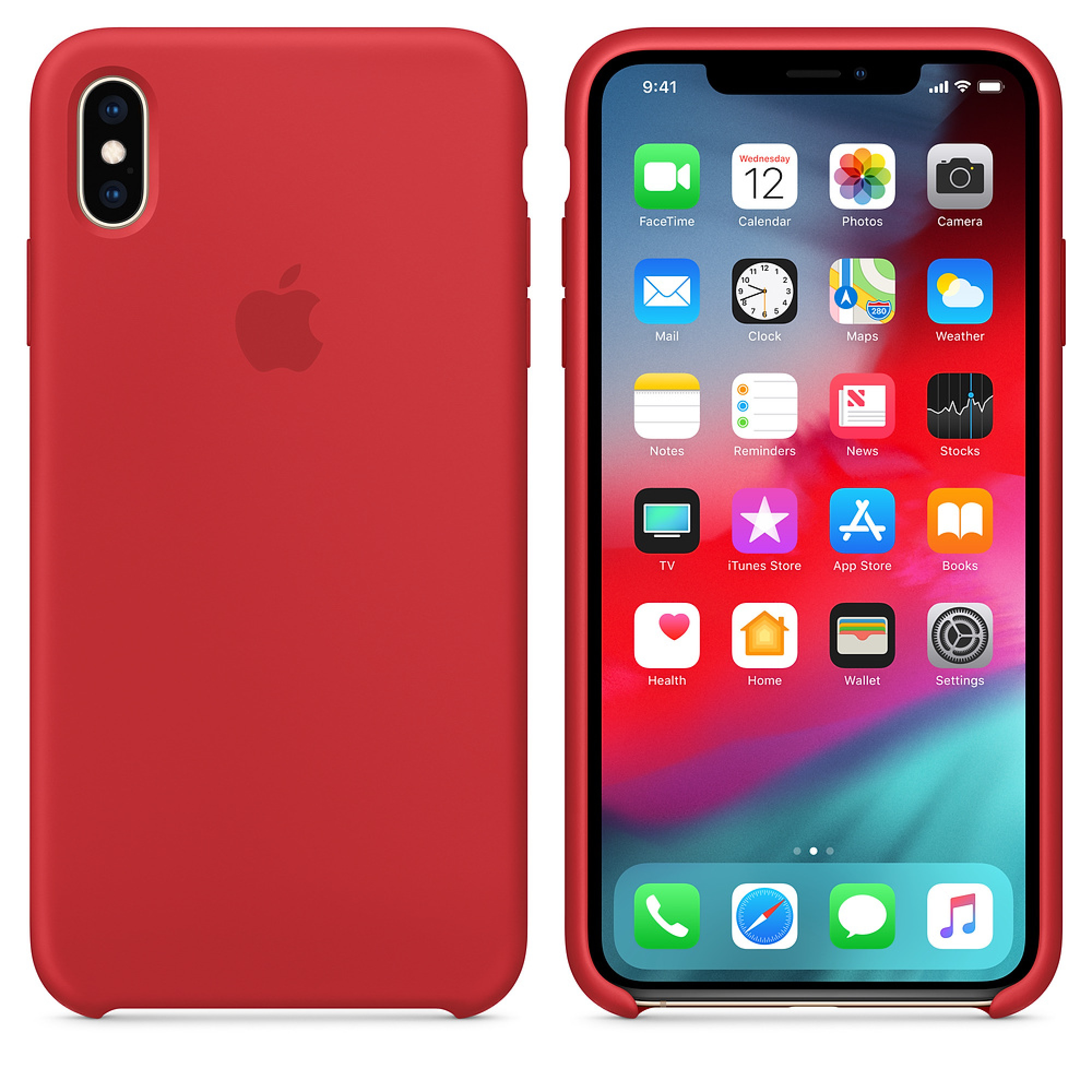 Чохол Apple Original Silicone для iPhone XS Max Red