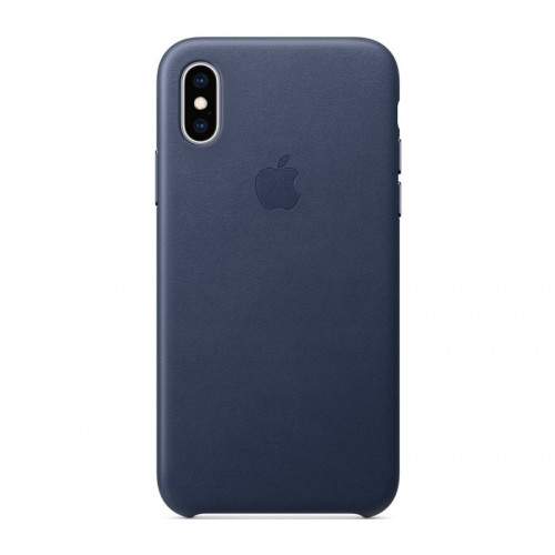 Чохол Apple Leather Case Midnight Blue (MRWU2) для iPhone XS Max