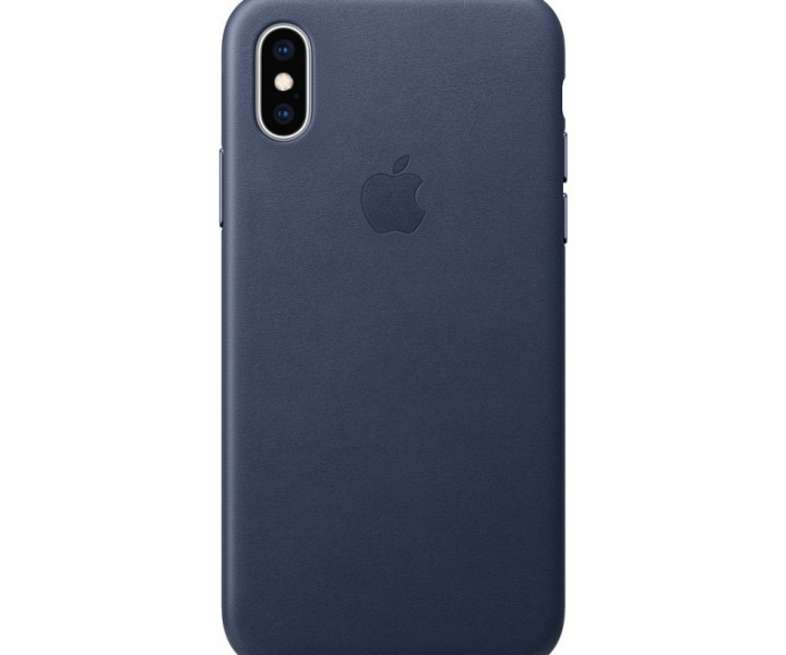 Чохол Apple Leather Case Midnight Blue (MRWU2) для iPhone XS Max