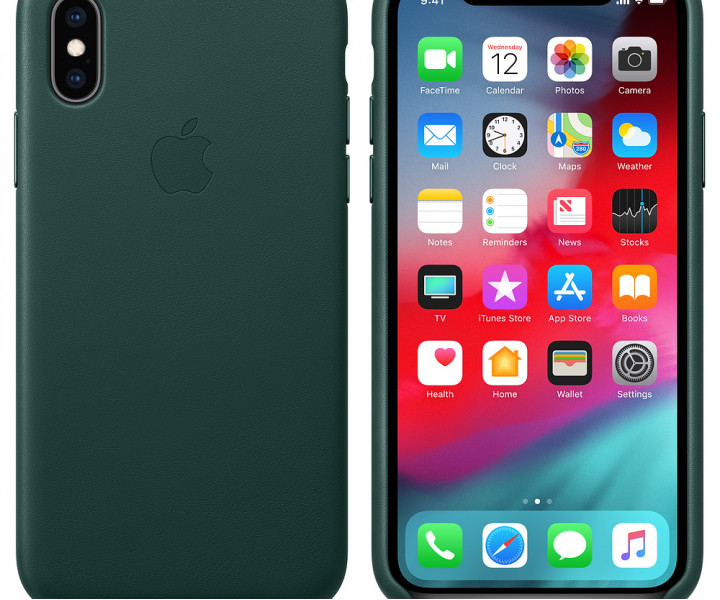 Чохол Apple Leather Case Forest Green (MTEV2) для iPhone XS Max