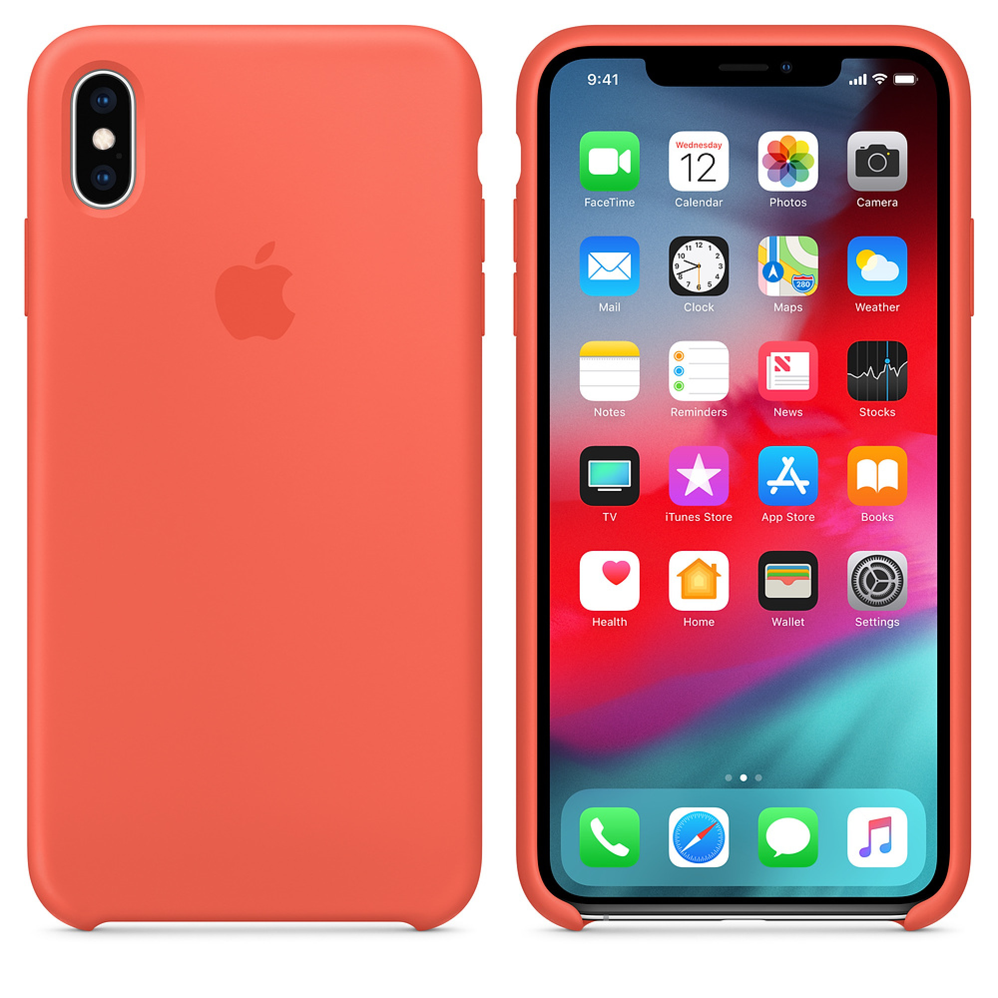 Чохол Apple Original Silicone для iPhone XS Max Coral