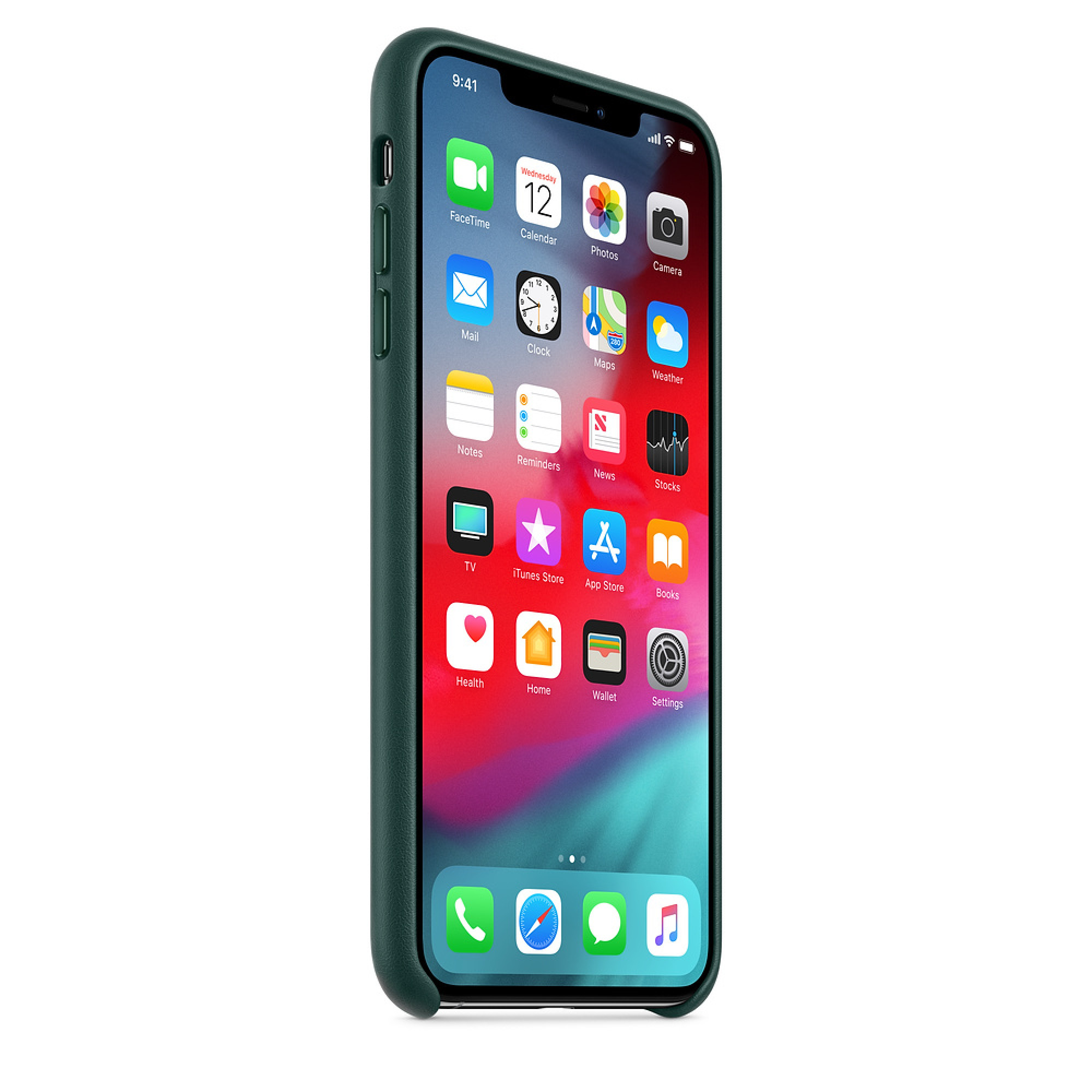 Чохол Apple Leather Case Forest Green (MTEV2) для iPhone XS Max