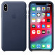 Чохол Apple Leather Case Midnight Blue (MRWU2) для iPhone XS Max