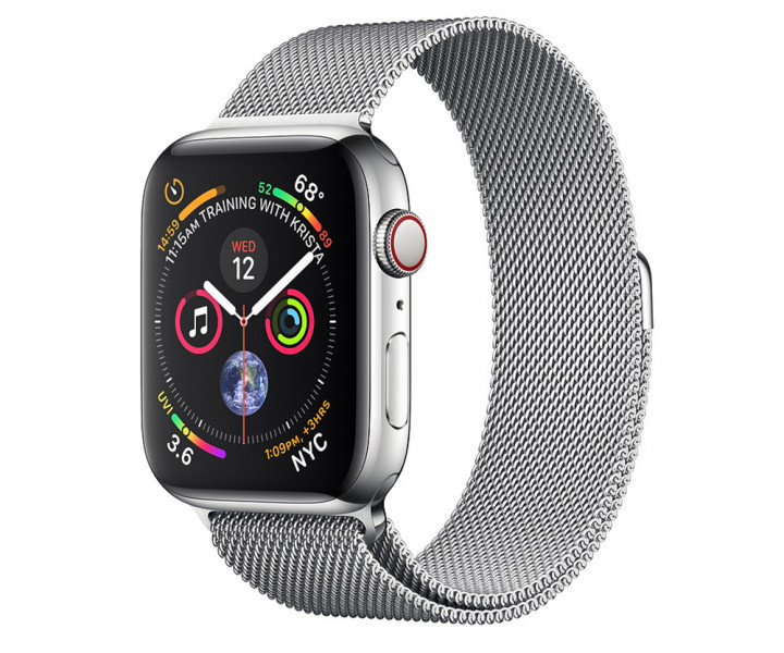 Apple Watch Series 4 GPS LTE 40mm Steel w. Milanese l. Steel (MTVK2 / MTUM2) Cellular Stainless Case with Loop 