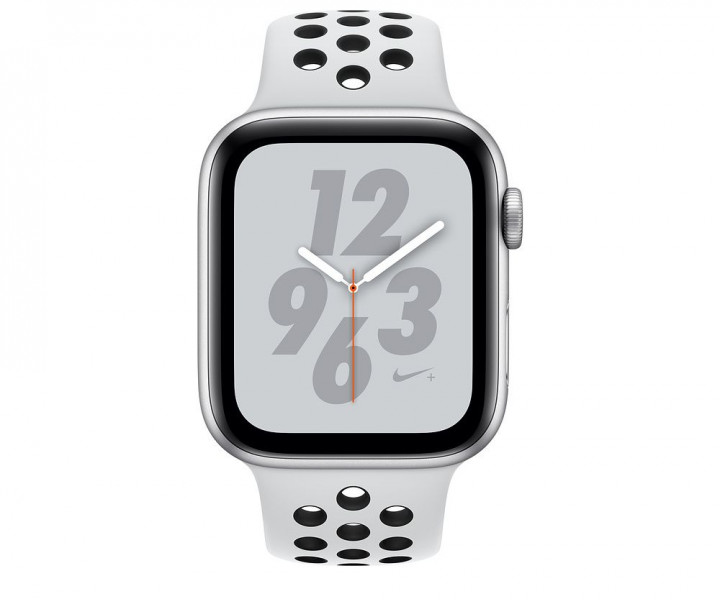 Apple Watch Nike+ Series 4 GPS 44mm Silver Alum. w. Platinum/Black Nike Sport b. Silver Alum. (MU6K2)