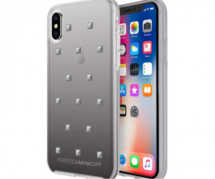 Чохол Incipio Design Rebecca Minkoff для iPhone X/XS Gunmetal Pyramid Studs/Black (RMIPH-055-GPSBO)