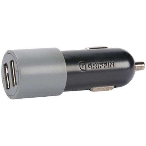 АЗУ Griffin Premium PowerJolt 12W x 2 Universal - Black/Gray (GC43266)