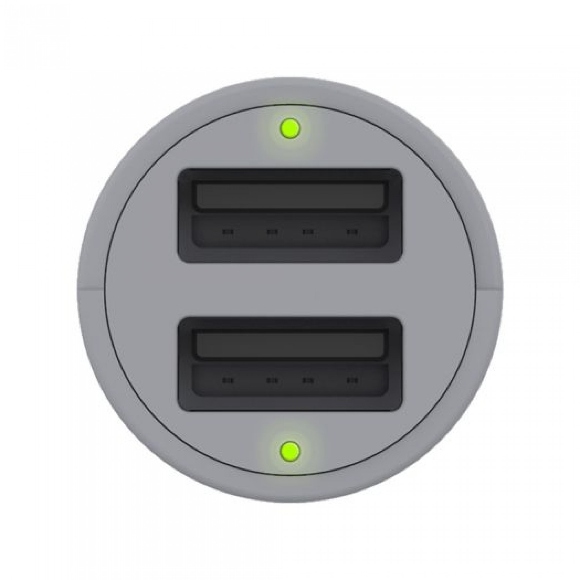 АЗУ Griffin Premium PowerJolt 12W x 2 Universal - Black/Gray (GC43266)