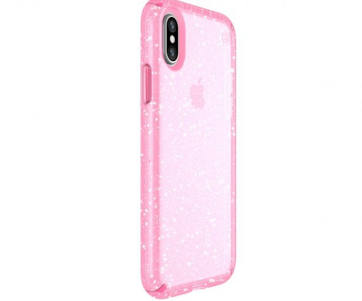 Чохол Speck Presidio Clear + Glitter для iPhone X / XS Bella Pink with Glitter / Bella (SP-103132-6603)