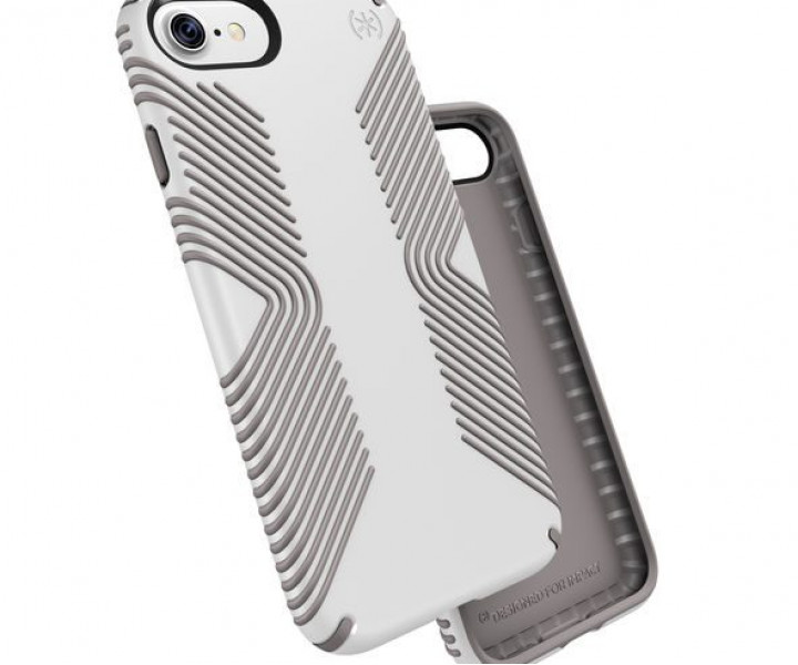 Чохол для мобільного телефону Speck iPhone 7 Almond Presidio Grip White / Ash Grey (799875728)