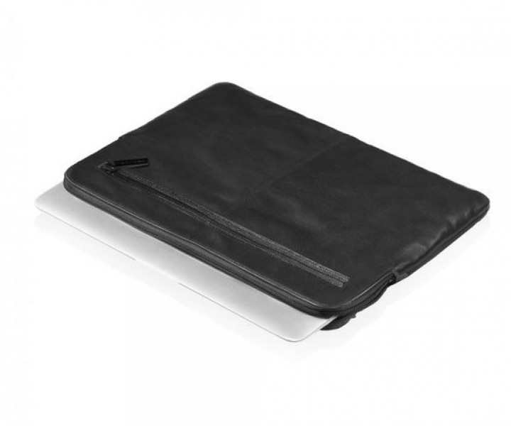 Чохол для ноутбука DECODED Leather Slim Sleeve with Zipper for MacBook 12" Black (D4SS12BK)