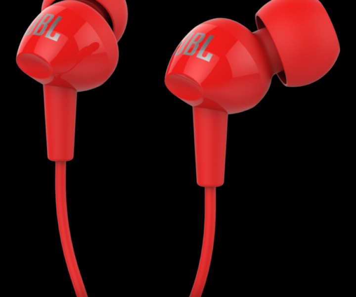 Наушники с микрофоном JBL C100SI Red