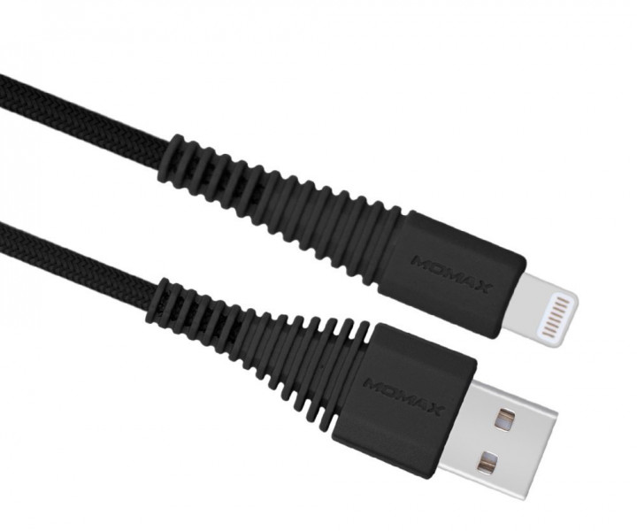 Kабель Momax Elite Link Lightning 2m Black (DL13D)