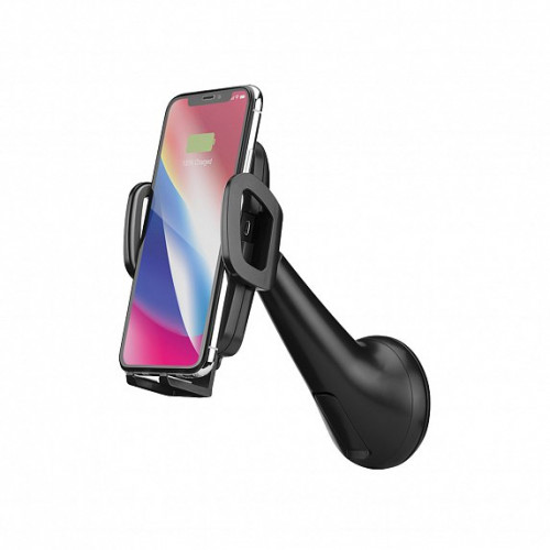 Авто З/У + держатель MOMAX Q.Dock Wireless Charging Car Mount Black (CM7D)