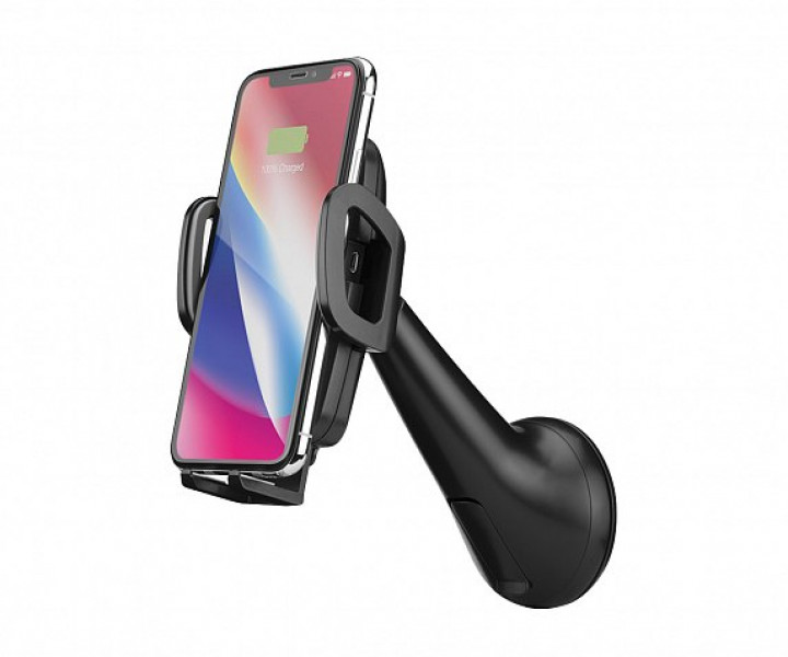 Авто З/У + держатель MOMAX Q.Dock Wireless Charging Car Mount Black (CM7D)